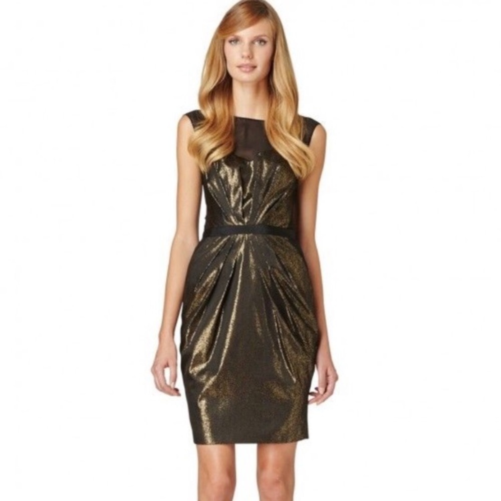 ERIN by Erin Fetherston black and gold dress, NWT